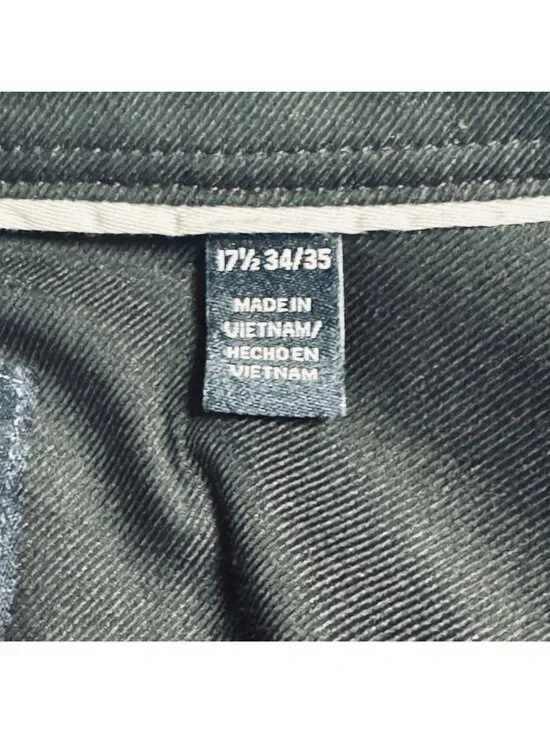 Men's Psycho Bunny Shirt Slim Fit Non Iron Black Preppy Business 17.5-34/35 XL - Picture 6 of 7